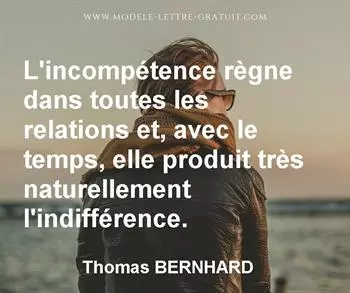 Citation de Thomas BERNHARD