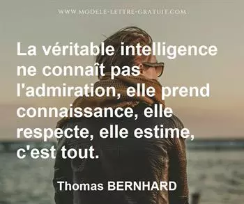 Citation de Thomas BERNHARD