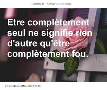 Citations Thomas BERNHARD
