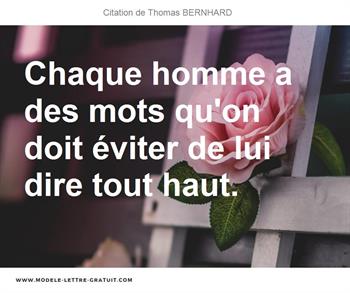 Citations Thomas BERNHARD