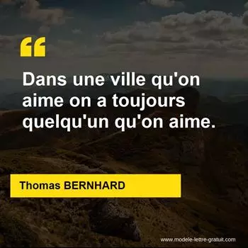 Citation Thomas BERNHARD