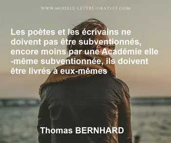 Citation de Thomas BERNHARD