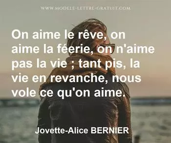 Citation de Jovette-Alice BERNIER