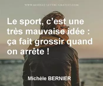 Citation de Michèle BERNIER
