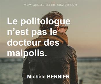 Citation de Michèle BERNIER