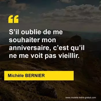 Citation Michèle BERNIER