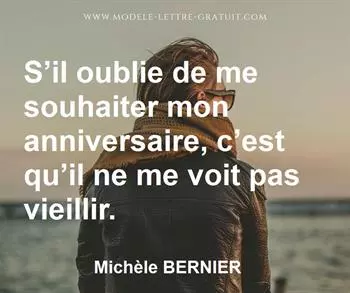 Citation de Michèle BERNIER