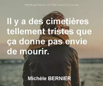 Citation de Michèle BERNIER