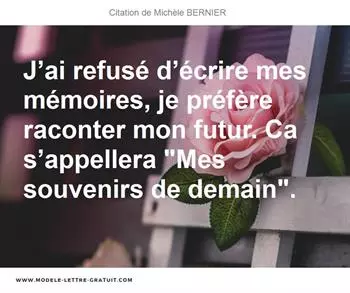 Citations Michèle BERNIER