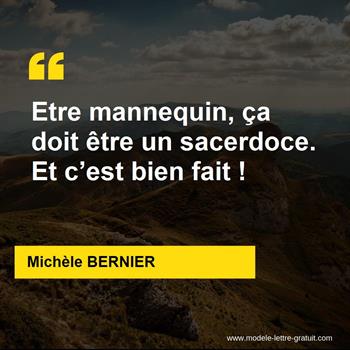 Citation de Michèle BERNIER