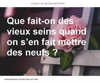 Citations Michèle BERNIER