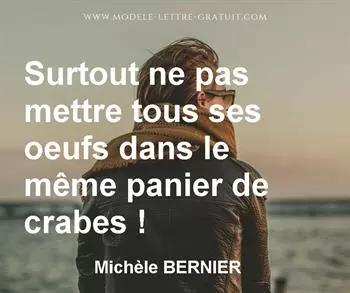 Citation de Michèle BERNIER