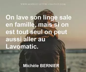 Citation de Michèle BERNIER