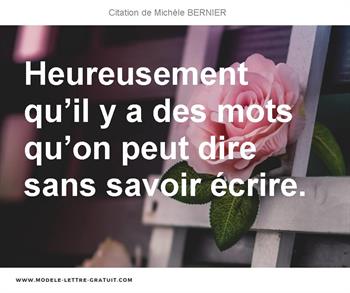 Citations Michèle BERNIER