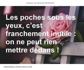 Citations Michèle BERNIER