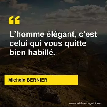 Citation Michèle BERNIER