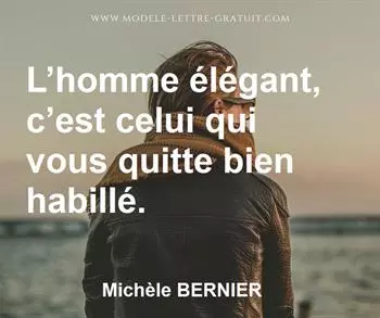Citation de Michèle BERNIER