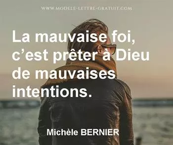 Citation de Michèle BERNIER