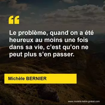 Citation Michèle BERNIER