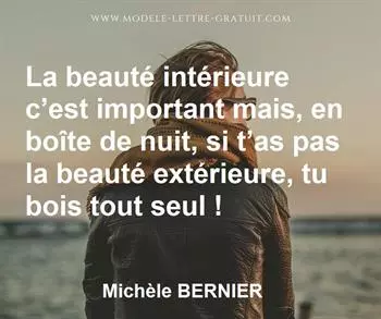 Citation de Michèle BERNIER