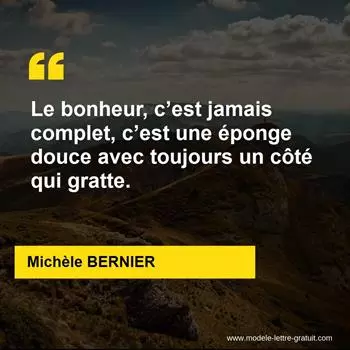 Citation Michèle BERNIER