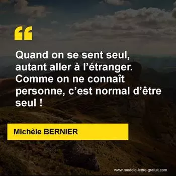 Citation Michèle BERNIER