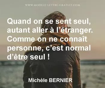 Citation de Michèle BERNIER