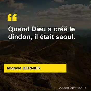 Citation Michèle BERNIER