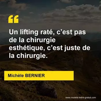 Citation Michèle BERNIER