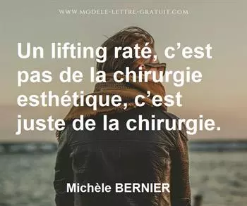 Citation de Michèle BERNIER