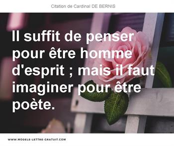 Citations Cardinal DE BERNIS