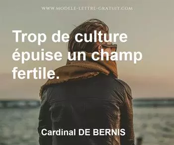 Citation de Cardinal DE BERNIS