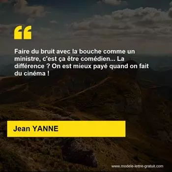 Citation Jean YANNE