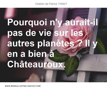Citations Patrick TIMSIT