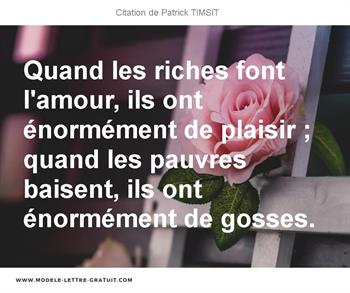 Citations Patrick TIMSIT