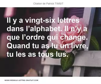 Citations Patrick TIMSIT