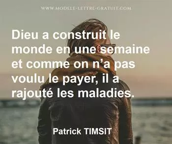 Citation de Patrick TIMSIT