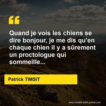 Citations Patrick TIMSIT