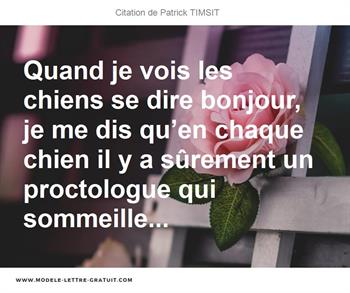 Citations Patrick TIMSIT