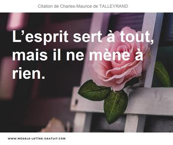Citations Charles-Maurice de TALLEYRAND