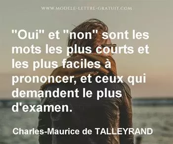Citation de Charles-Maurice de TALLEYRAND