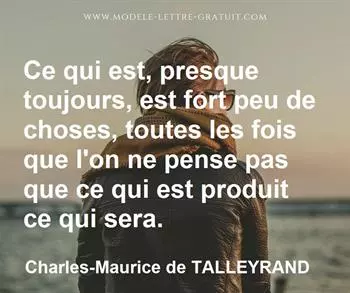 Citation de Charles-Maurice de TALLEYRAND