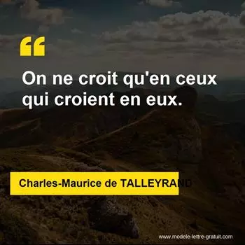 Citation Charles-Maurice de TALLEYRAND