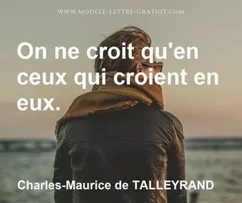 Citation de Charles-Maurice de TALLEYRAND