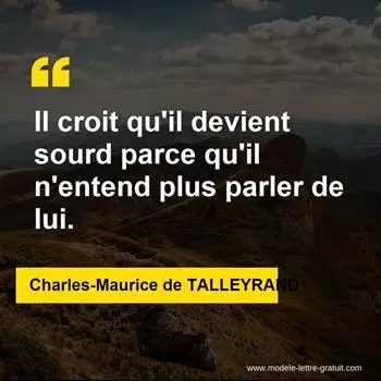 Citation Charles-Maurice de TALLEYRAND