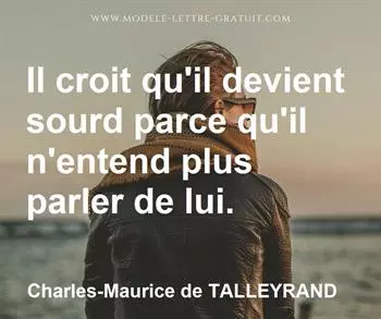 Citation de Charles-Maurice de TALLEYRAND