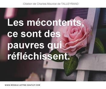 Citations Charles-Maurice de TALLEYRAND