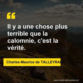 Citation de Charles-Maurice de TALLEYRAND