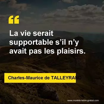 Citation Charles-Maurice de TALLEYRAND