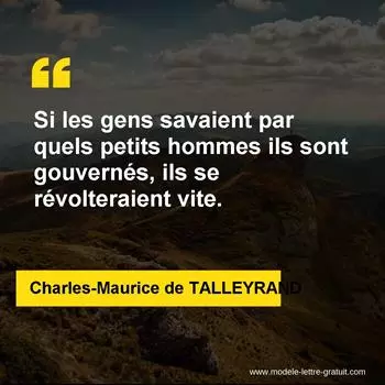 Citation Charles-Maurice de TALLEYRAND